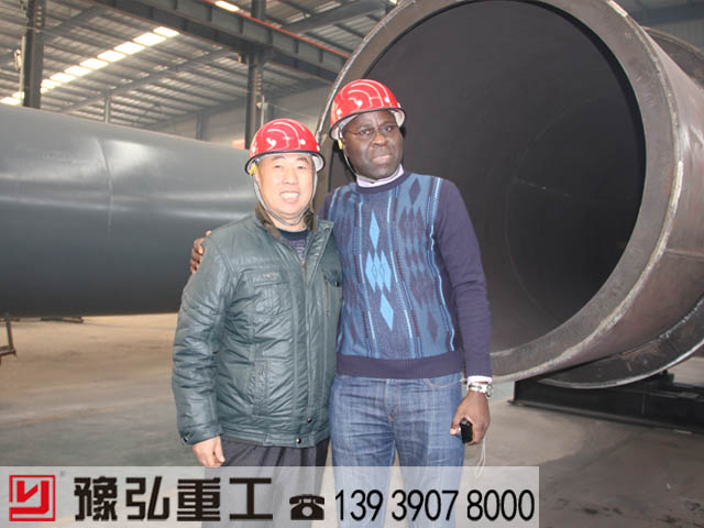 非洲客戶考察我司煤泥烘干機設備
